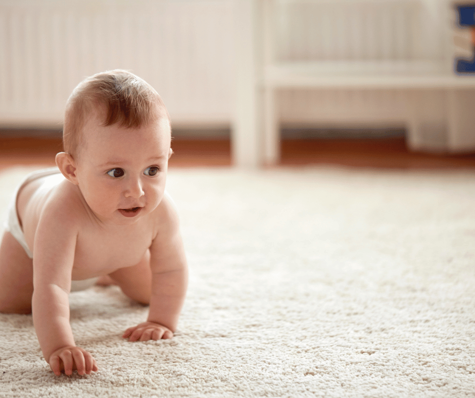 baby on a carpet